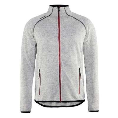 BLAKLADER KNITTED JACKET - 9056-Grey Melange/Red  49652117 Size XL