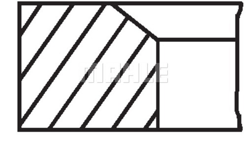 001 01 N0 ENGINE PISTON RING SET MAHLE ORIGINAL 5PCS STD FOR PUCH G-MODELL - Picture 3 of 6