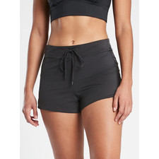 Athleta Wavebreak Swim Short L Large  Black 657736 NEW