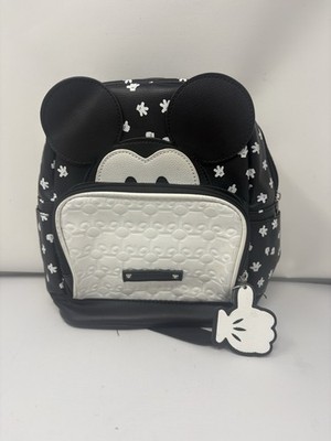 Disney Mickey Mouse Black & White Thumbs Up Hands Mini Backpack Purse Bag