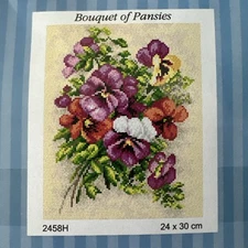 Orchidea Printed Needlepoint canvas for halfstitch without Floss 24x30 Cm