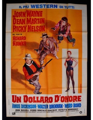 Werbeplakat Ein Dollar Ehrenzeichen John Wayne Dean Martin Dickson Western A406