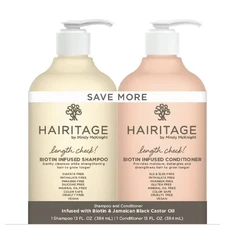 Hairitage Biotin & Castor Oil Moisturizing Shampoo and Conditioner for Hair Grow