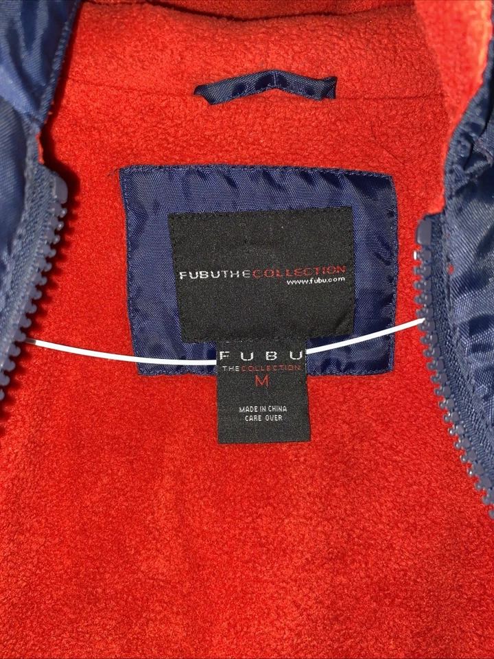 Chaqueta y Chaleco FUBU The Collection Para Hombres Anorak Convertible Azul Fubu Circa-XCII Foto 3 de 4