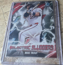 Topps 2025 Bowman Chrome Mike Trout Electric Sluggers Insert ES-25 Angels