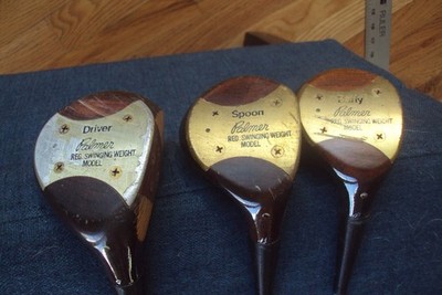 Arnold Palmer Swinging Weight driver/spoon/baffy woods stiff steel w/headcovers