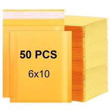 50Pcs 6x10 Kraft Bubble Mailers Shipping Bags Mailing Padded Self Seal Envelope