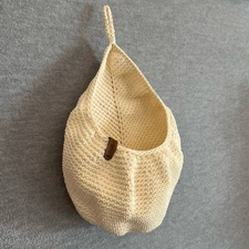 Callyst Wall Hanging Crochet Basket Boho Bohemian Chic Hygge Cottagecore Neutral