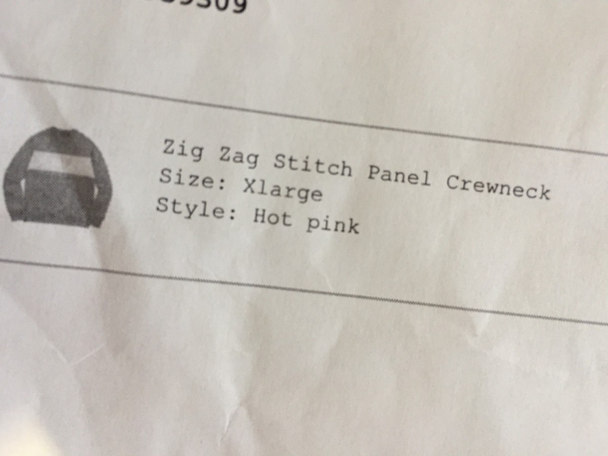 Supreme Zig Zag Stitch Panel Crewneck Hot Pink Grey FW17 NWT Sz XL