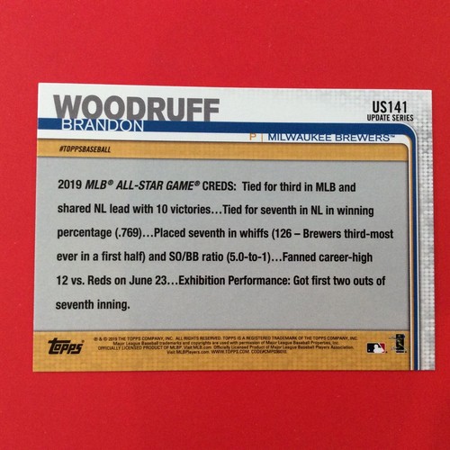 2019 Topps Update Series Baseball Brandon Woodruff #US141 - Bild 2 von 2