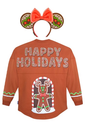 Disney Spirit Jersey Lebkuchen Mickey Mouse mit Ohren Happy Holidays Eats - Bild 1 von 6