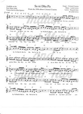 Sa Ni Dha Pa Sheet Music 4 pages Standard Notation 1996 Colonial Cousins