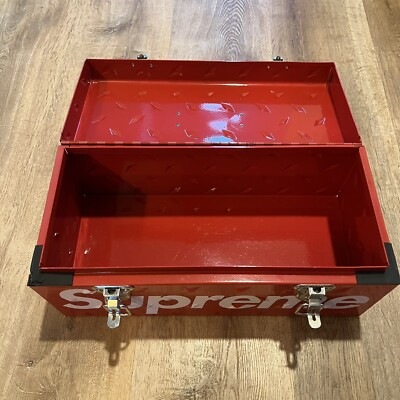 Supreme Diamond Plate Tool Box Red Box Logo FW18 Accessory