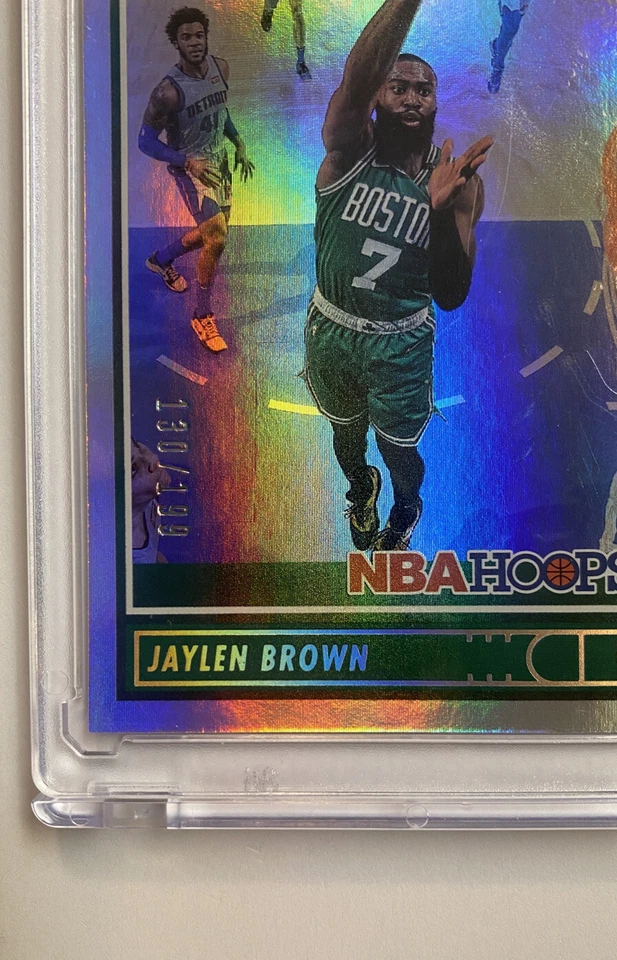 2021-22 Panini Hoops Jaylen Brown Silver Holo SSP #130/199 Celtics W/Case - Image 2 of 3