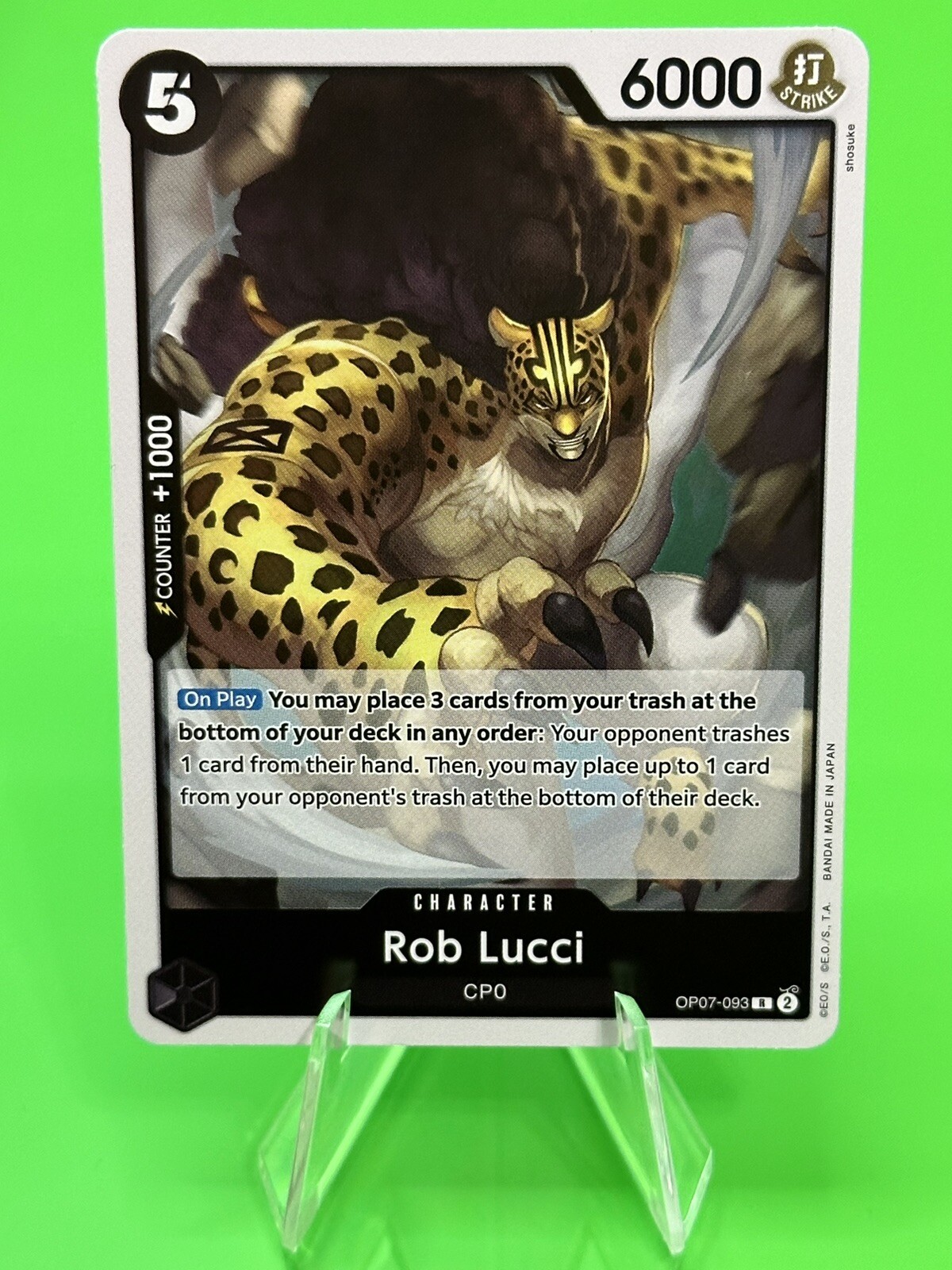 π₯π₯One Piece Series 7 500 Years In The Future Rob Lucci OP07-093, Rare!!π₯π₯