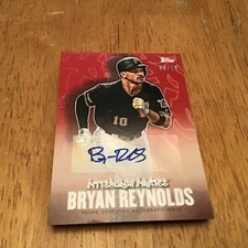 BRYAN REYNOLDS pirates 9/10 made Auto red version 2020 TOPPS X Pete Alonso #15A
