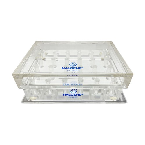 Nalgene Acrilico beta Radiazione Protezione Microcentrifuga Tubo Rack / Lid - Afbeelding 1 van 2