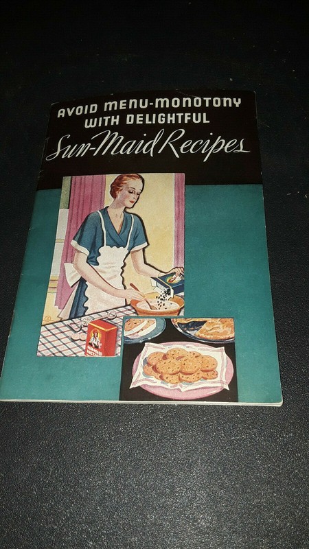Sun Maid Recipes Printed in 1932.