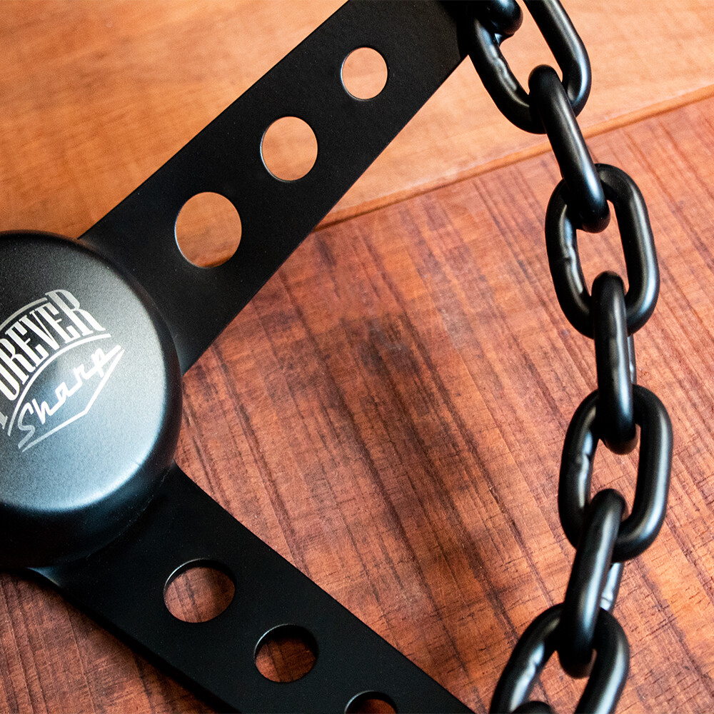 11" Polished Chain Steering Wheel Pin-up Spoke With Engraved Horn Button-3 Hole