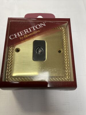 Hamilton Cheriton Georgian poliertes Messing 1 Gang Koaxial TV-Steckdose 90TVBL