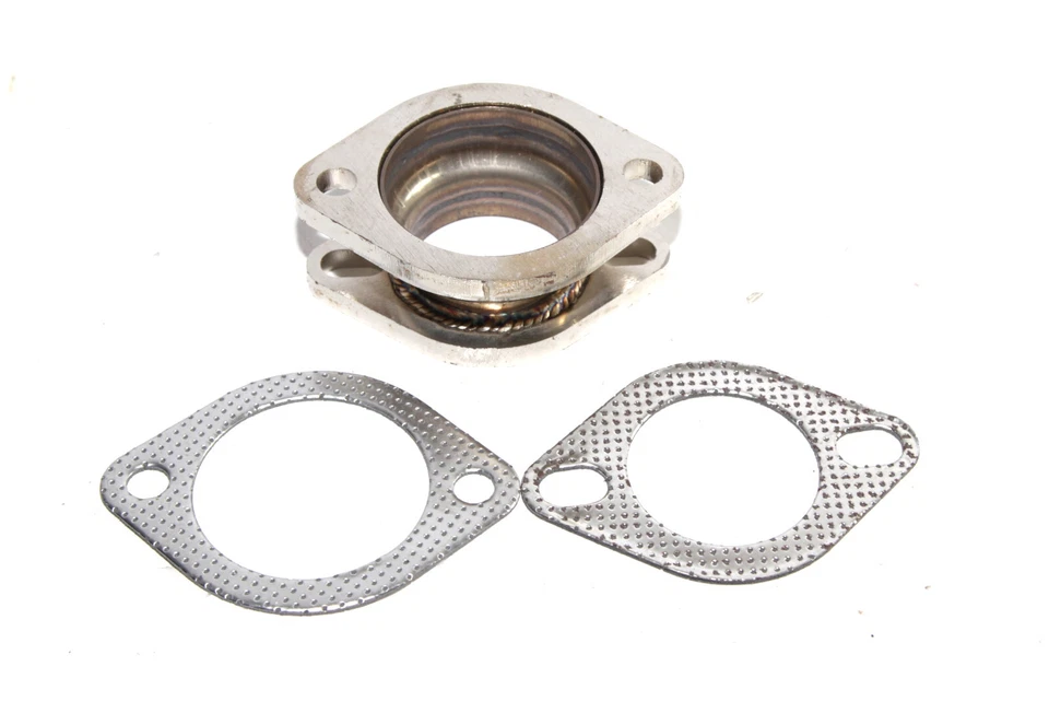 Adaptador de brida de extensión silenciador de escape Catback de 3" 2 pernos a 2,5" 2 pernos + junta Foto 3 de 4