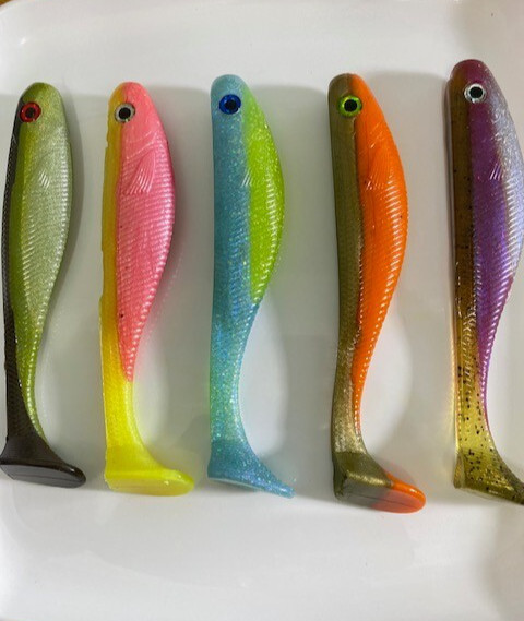 7.25"Soft Plastic Swimbaits Fishing Lures Pack of 5 - Image 2