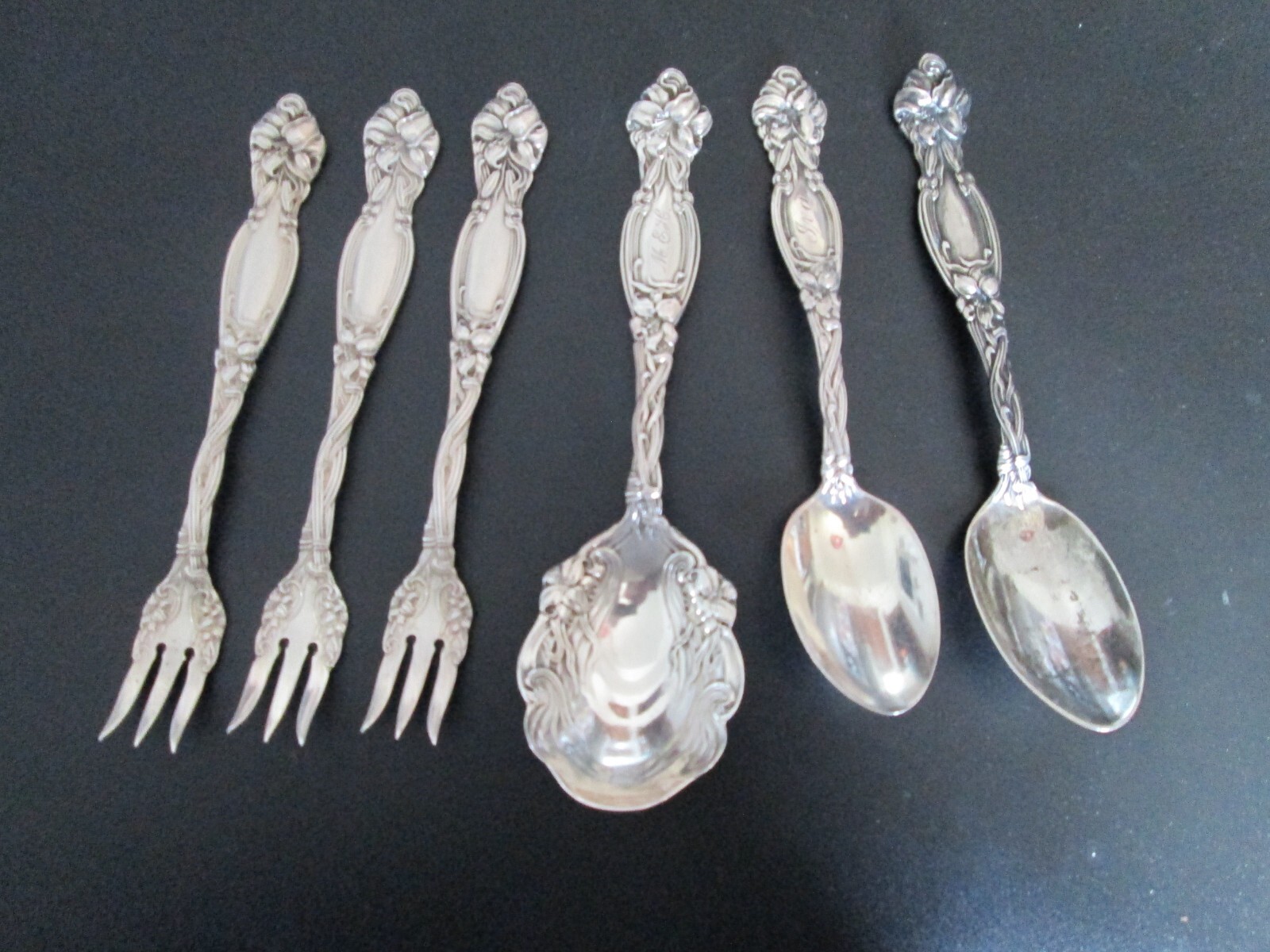 6 pcs Antique FRONTENAC 1903 INTERNATIONAL STERLING FLATWARE eBay