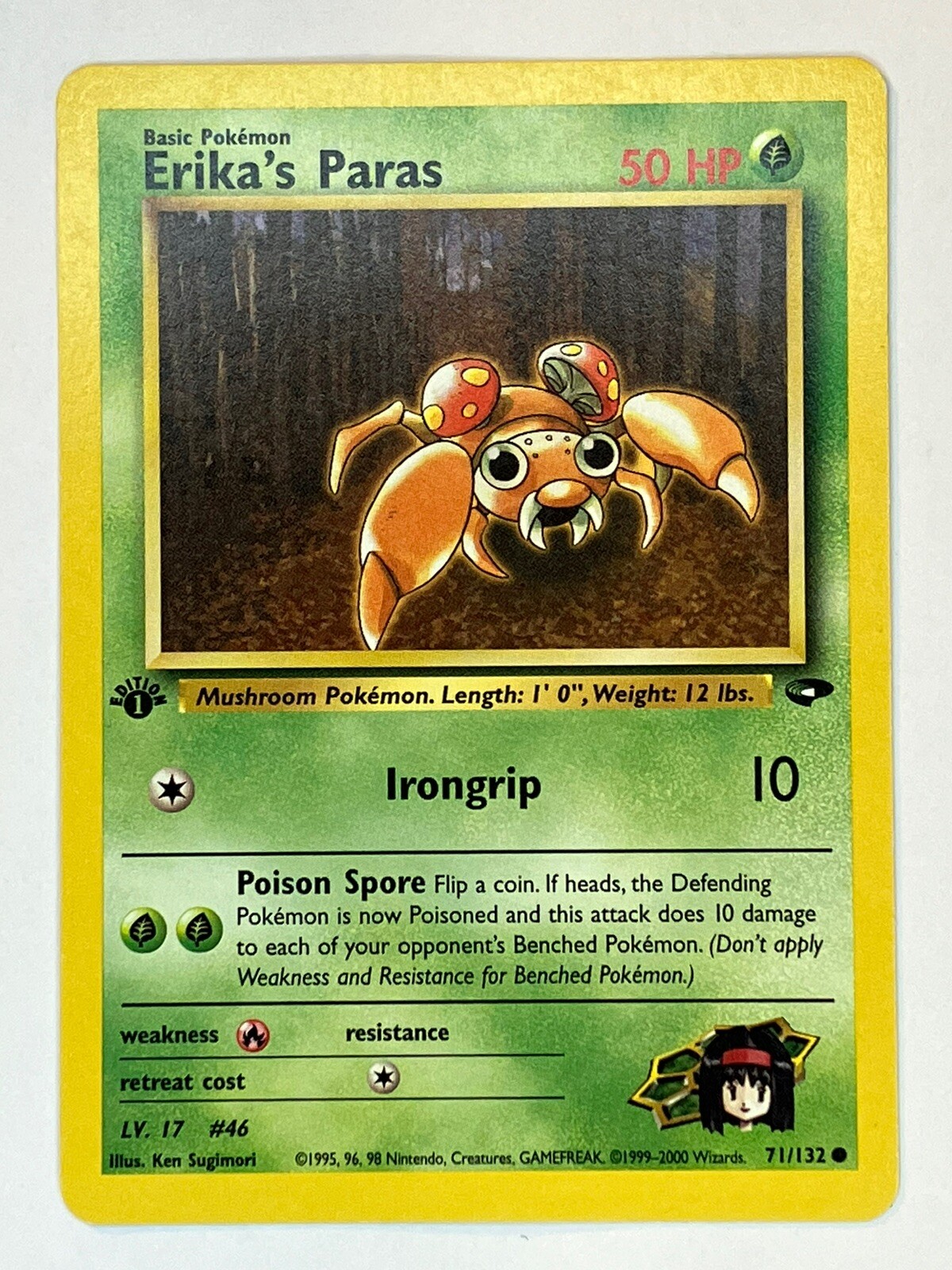 Erika's Paras 71/132 1st Edition Gym Challenge Pokémon TCG Regular Common LP