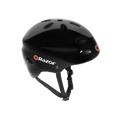 Razor V17 Childrens Bike/Scooter/Skateboard Helmet, Glossy Black