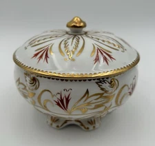 Vintage Royal Chelsea Bone China Covered Candy Dish Made In England