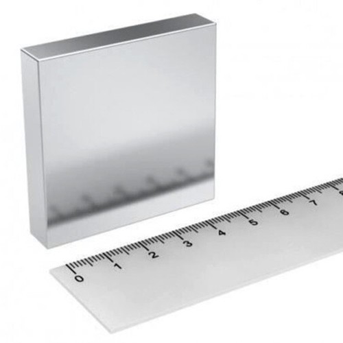Rectangular Block Magnet 50 x 50 x 10mm Neodymium N45 (NdFeB) Nickel ...