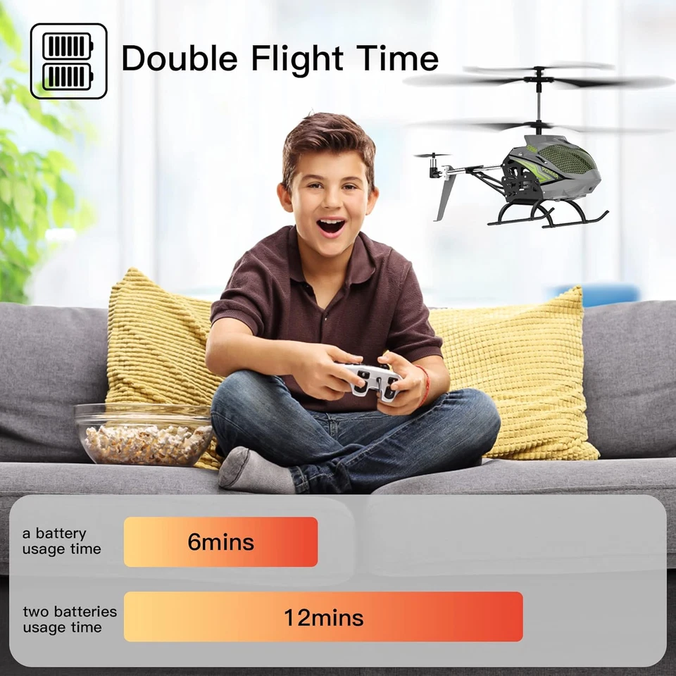 Syma S39H RC Helicopter with Altitude Hold 2 Speed Mode W/2 Batteries For Kids - Image 3 of 4