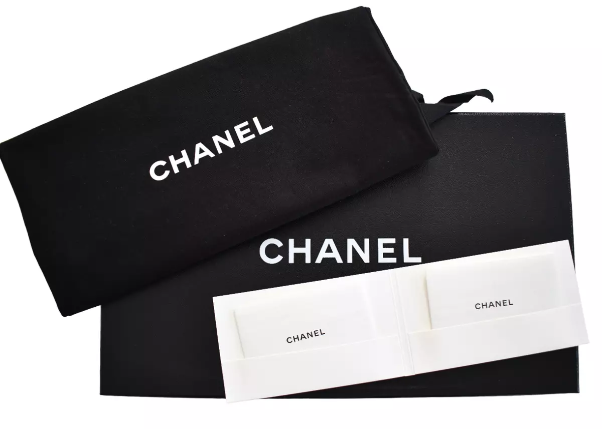 Authentic CHANEL Empty SHOE BOX 11.75 x 7 x 4 with 2 SHOE DUST BAGS