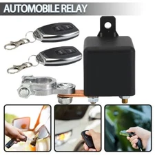 Wireless Dual Remote Car Battery Disconnect Relay Master Kill Cut-off Switch 12V