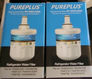 2 NIB PurePlus Refrigerator Water Filter Cartridge PP-RWF1100A Samsung Kenmore 