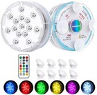 8 Pk Submersible LED Pool Lights for Ingroud Pool, 16Color Waterproof Underwater