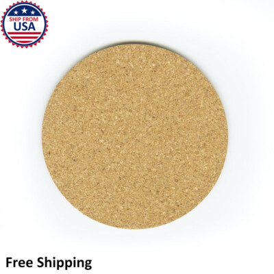 Cork Drink Coaster 1/8 Inch Thick Home Bar Kitchen Essential Goods