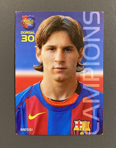 Panini 2004 2005 Sports Megacracks Campions #35 Lionel Messi CATALAN Rookie Card