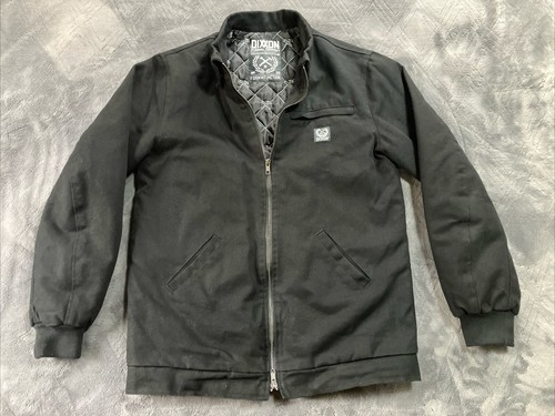 Dixxon Flannel Jacket Men's Size S Full Zip Quilted Lined Solid Black