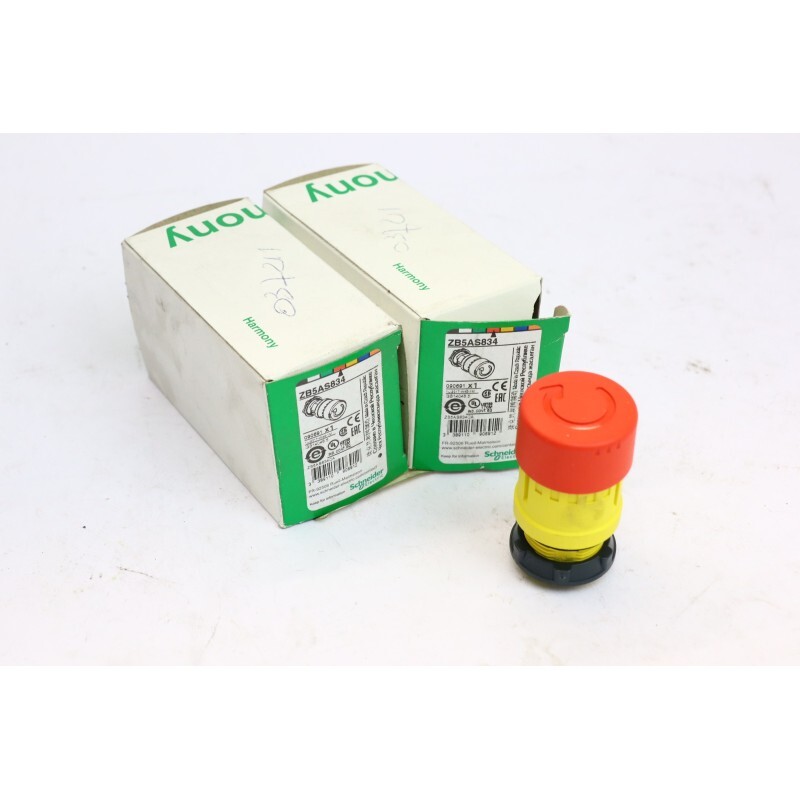 2Pcs Schneider electric 090691 ZB5AS834 Bouton arrêt urgence rouche (B1254)