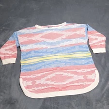 Chaps Denim Women's Southwestern Sweater Aztec Tribal Southwest Size Medium 