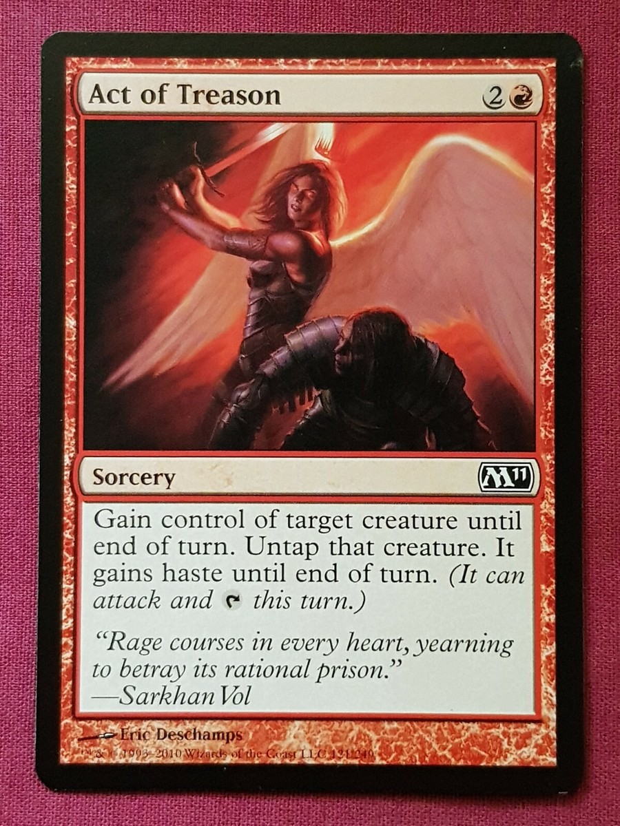 Magic The Gathering 2011 CORE SET M11 ACT OF TREASON red card MTG