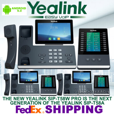 YEALINK SIP-T58W PRO GIGABIT VOIP IP SIP PHONE - 3 PHONES - 3 EXPANSION MODULES
