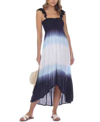 blue ombre high low dress Primavera Couture 4102 Size 4 Crystal Blue Long Prom Dress Ombre Sequin Corset Fitted Scoop Neck High Slit Formal Pageant Gown main image 0