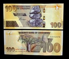Z$ 100 面额津巴布韦纸币| eBay