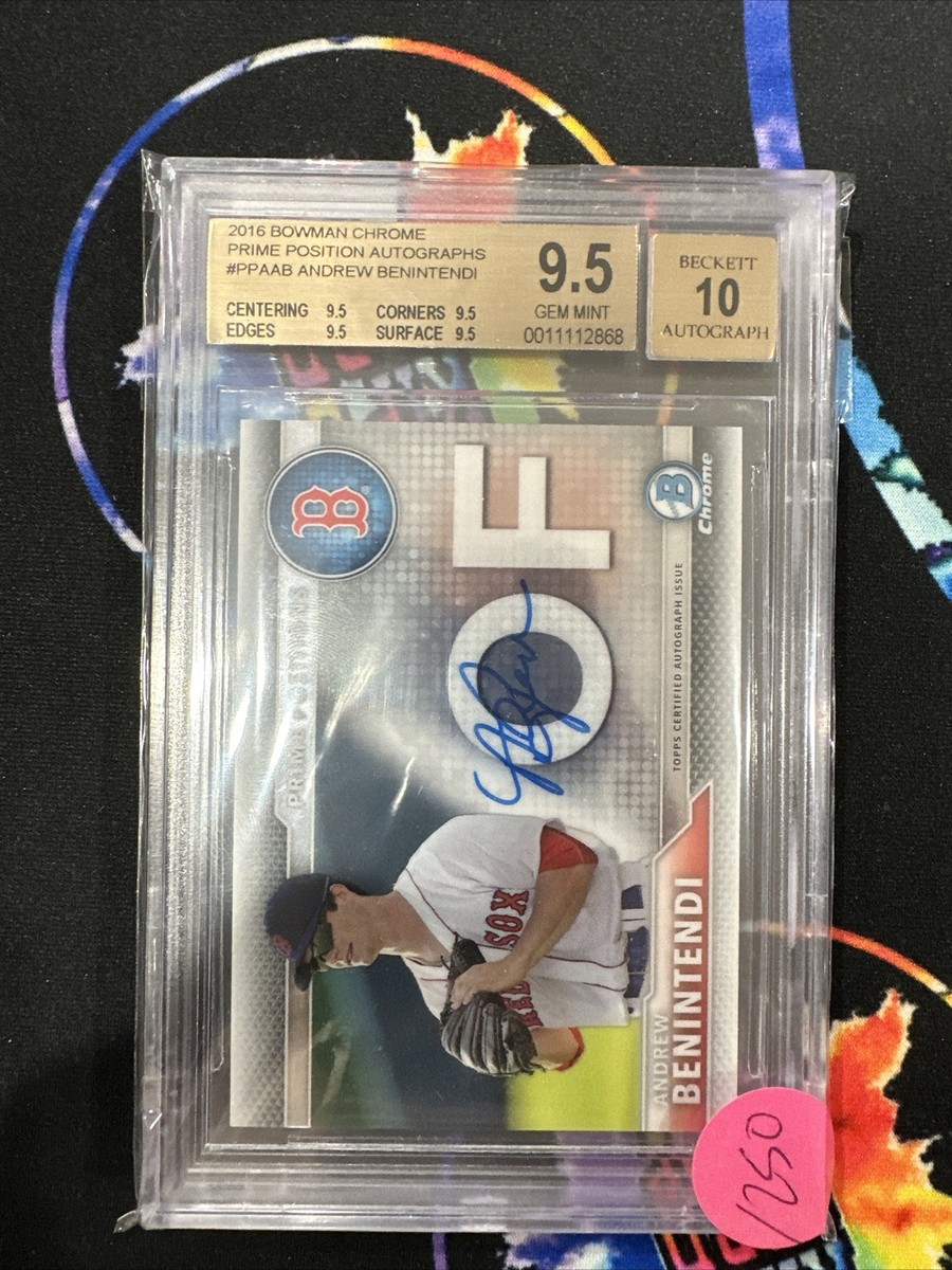 2016 Bowman Chrome Prime Position AUTO Andrew Benintendi BGS