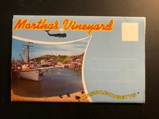 Old Vintage"MARTHA'S VINEYARD-MASSACHUSETTS"Fold Out Views Made in USA