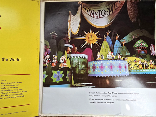 Vintage 1964 Walt Disney Presents It's A Small World 1964 Book & Album Set - Picture 3 of 12