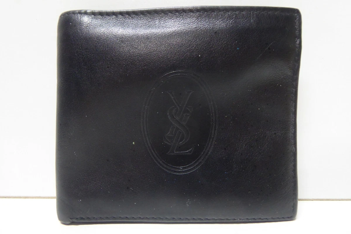 VINTAGE ORIGINAL YSL YVES SAINT LAURENT MENS LEATHER PURSE WALLET