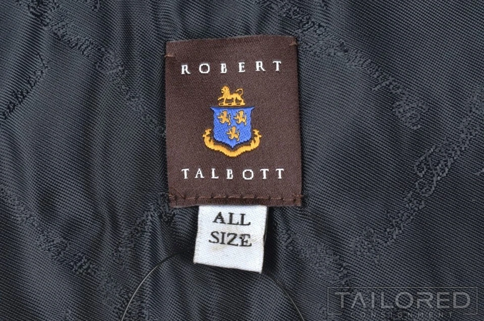 Robert Talbott Rosa Geométrico 100% Seda Hombre Plisado Cummerbund Foto 3 de 3